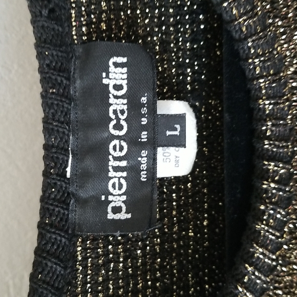 VINTAGE PIERRE CARDIN METALLIC SWEATER SIZE LARGE - Picture 3 of 7